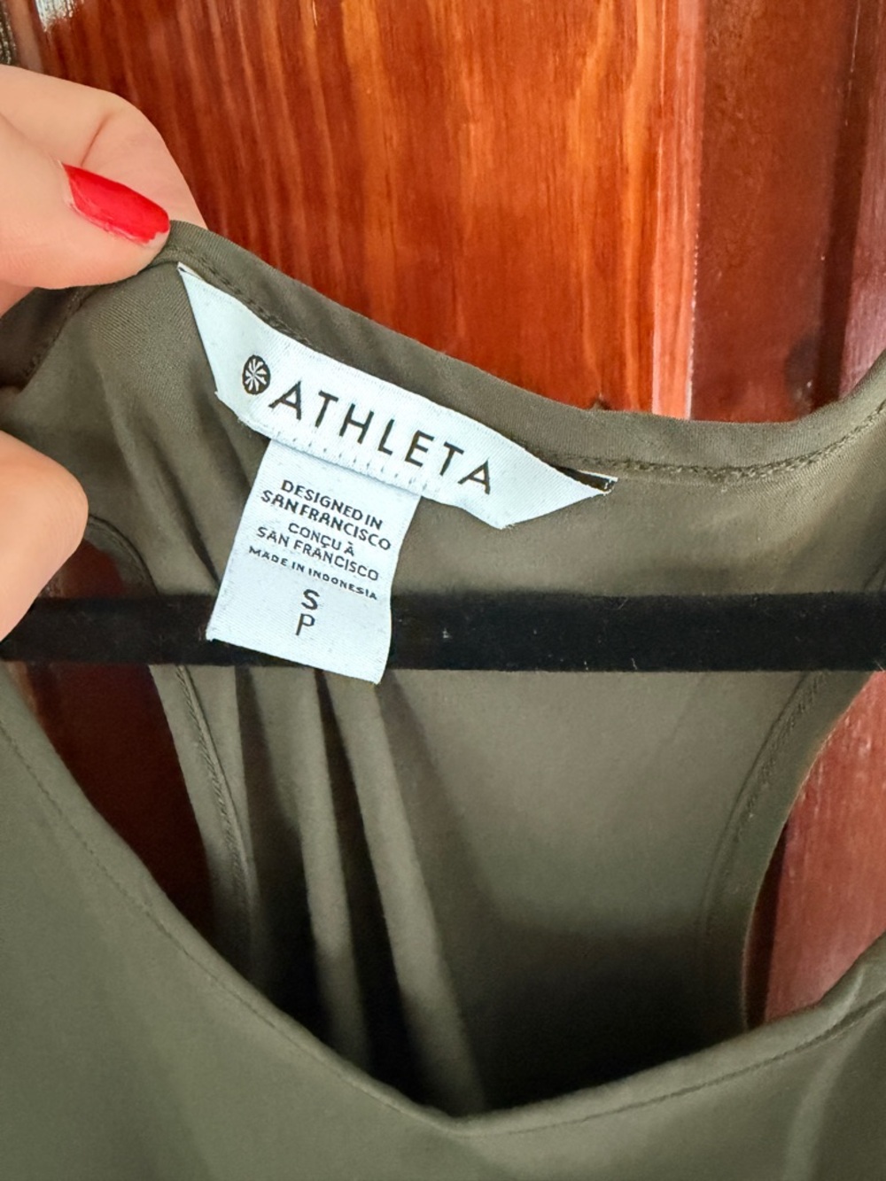 Athleta Presidio Dress Olive Green Small EUC - Picture 6 of 6